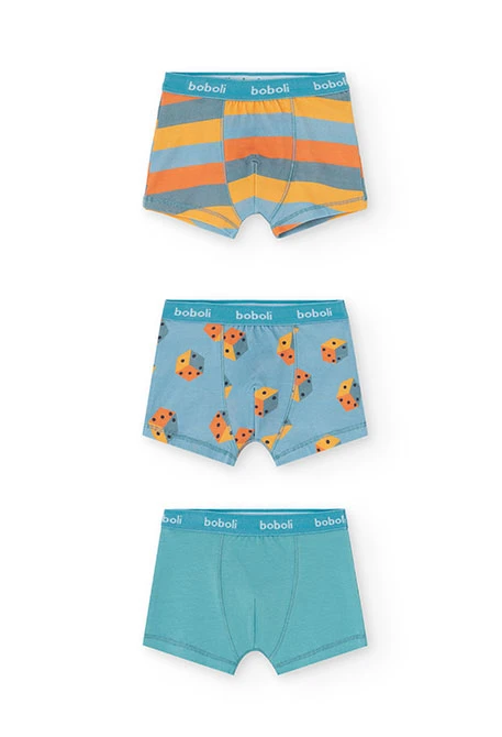 Boxers azul riscas dados