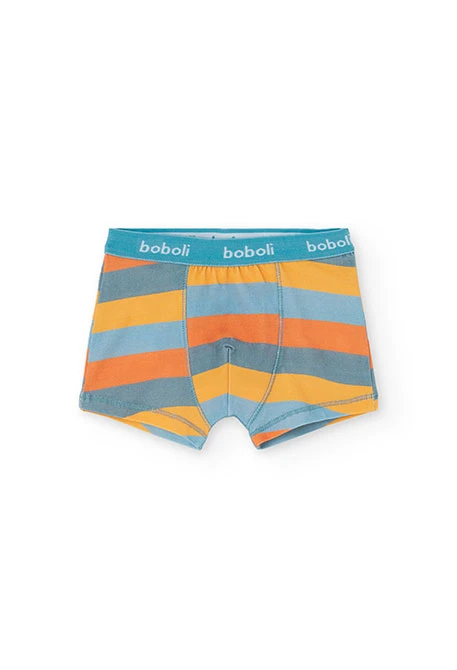 Boxers bleu à rayures dés