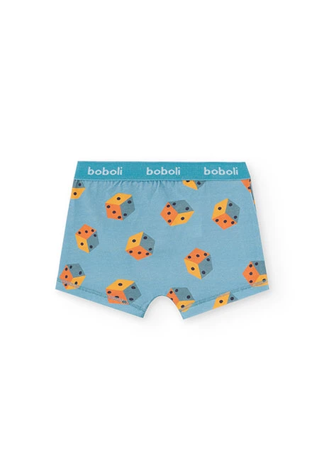 Boxers azul riscas dados