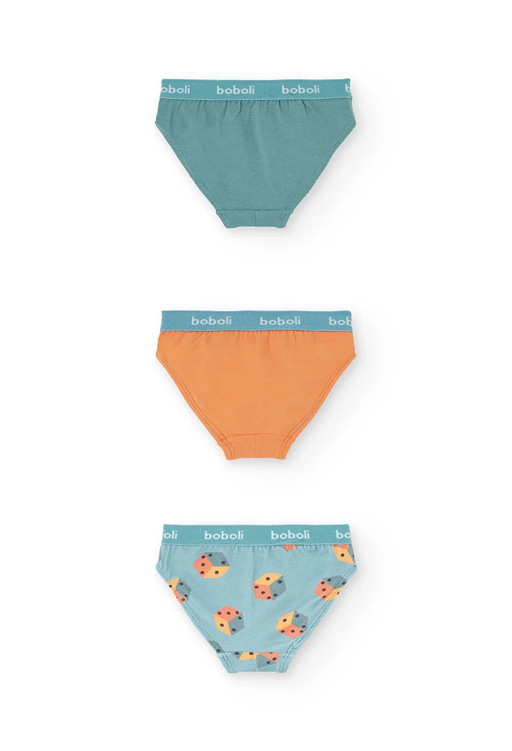 Cuecas azul riscas dados