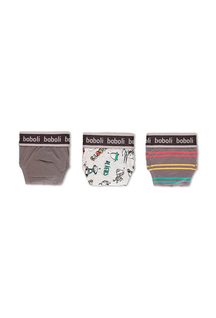 Pack de 3 slips maille pour garçon