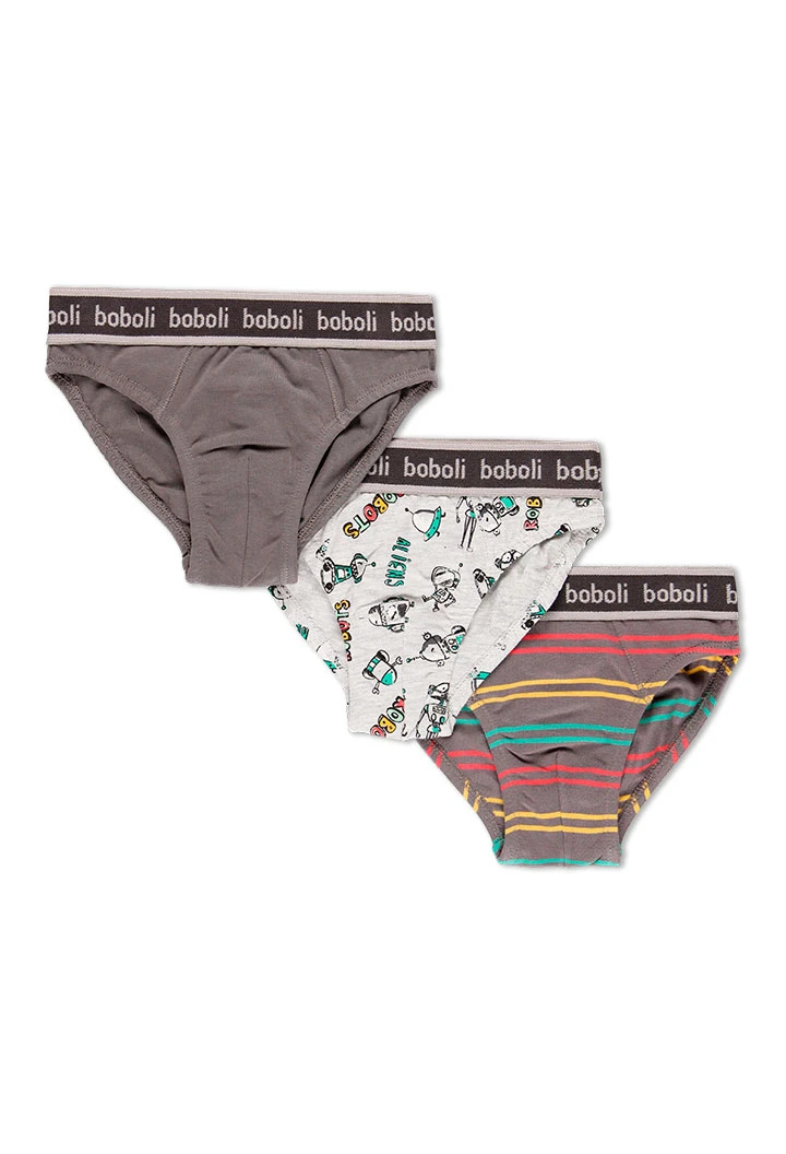 Pack de 3 slips maille pour garçon
