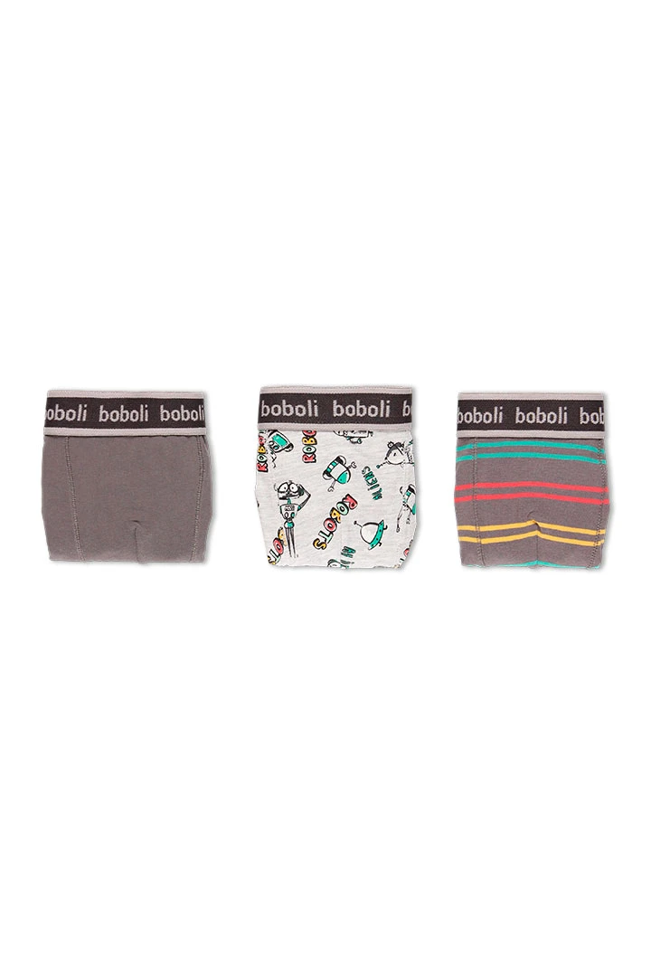 Pack de 3 boxers maille pour garçon