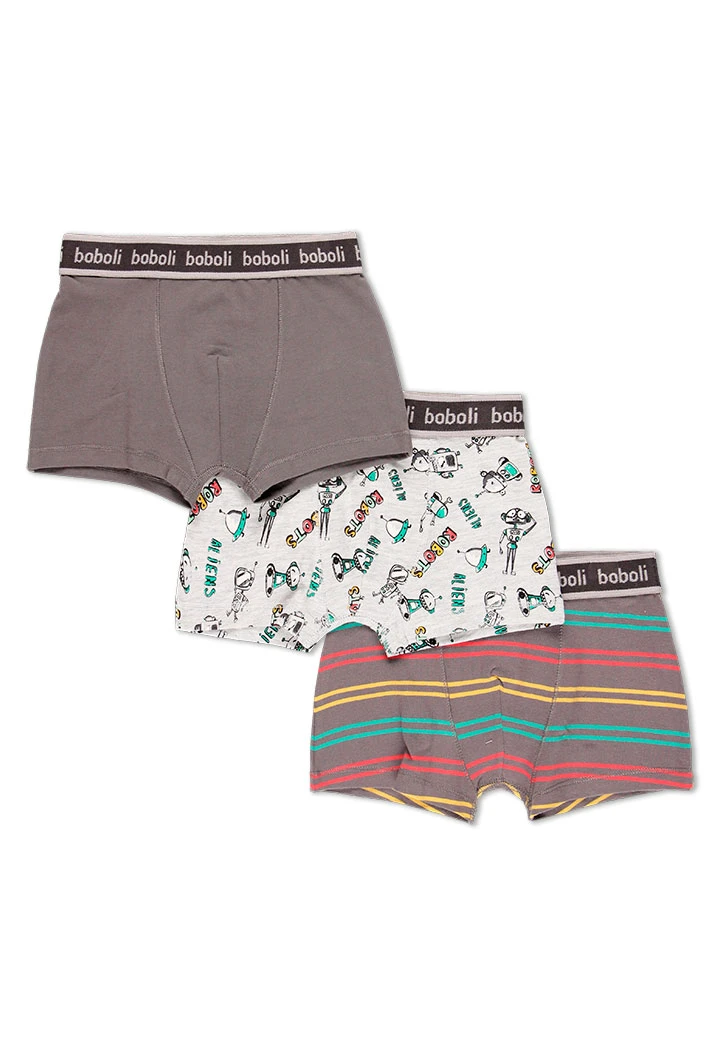 Pack de 3 boxers maille pour garçon