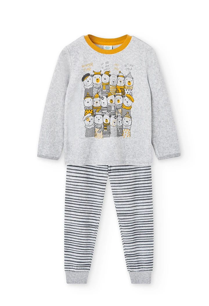Pyjama en velours "ours" pour garçon