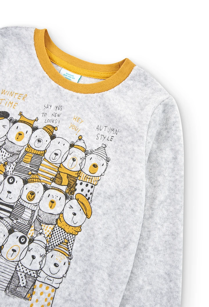 Pyjama en velours "ours" pour garçon