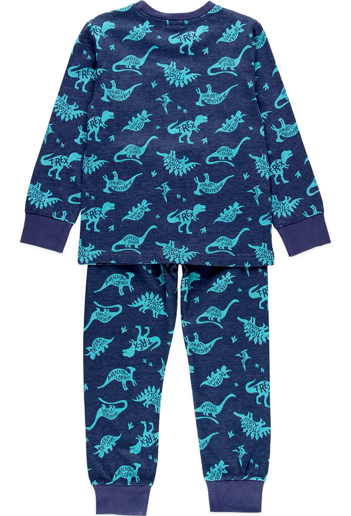 Pijama pour garçon en estampé de couleur verte 
