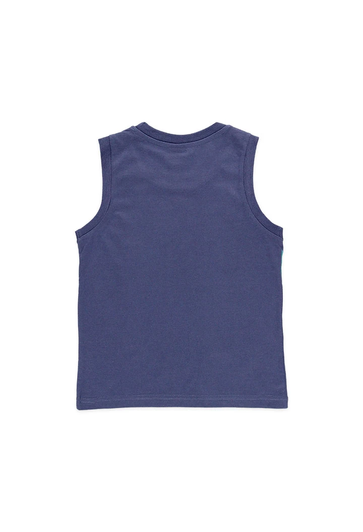 Pijama court pour garçon en estampé de couleur verte
