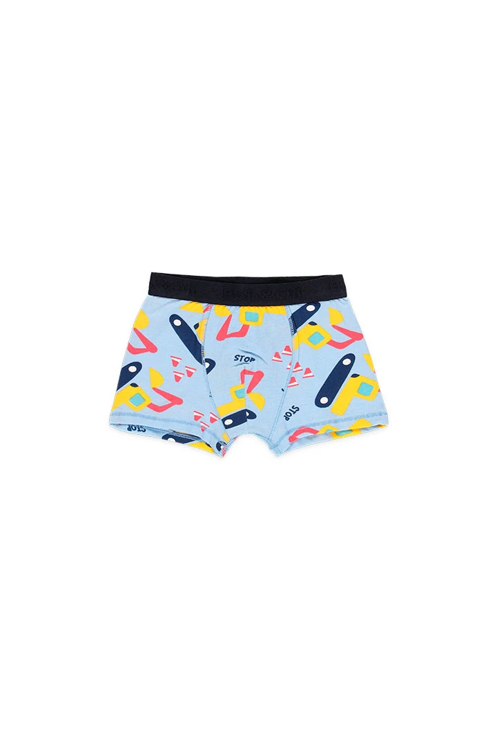Pack of 3 boys\' boxer shorts in blue print