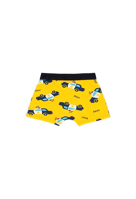 Pack of 3 boys' boxer shorts in blue print