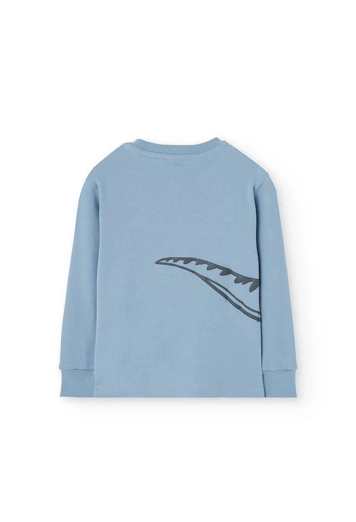 Velvet pyjamas for boys with dinosaur print