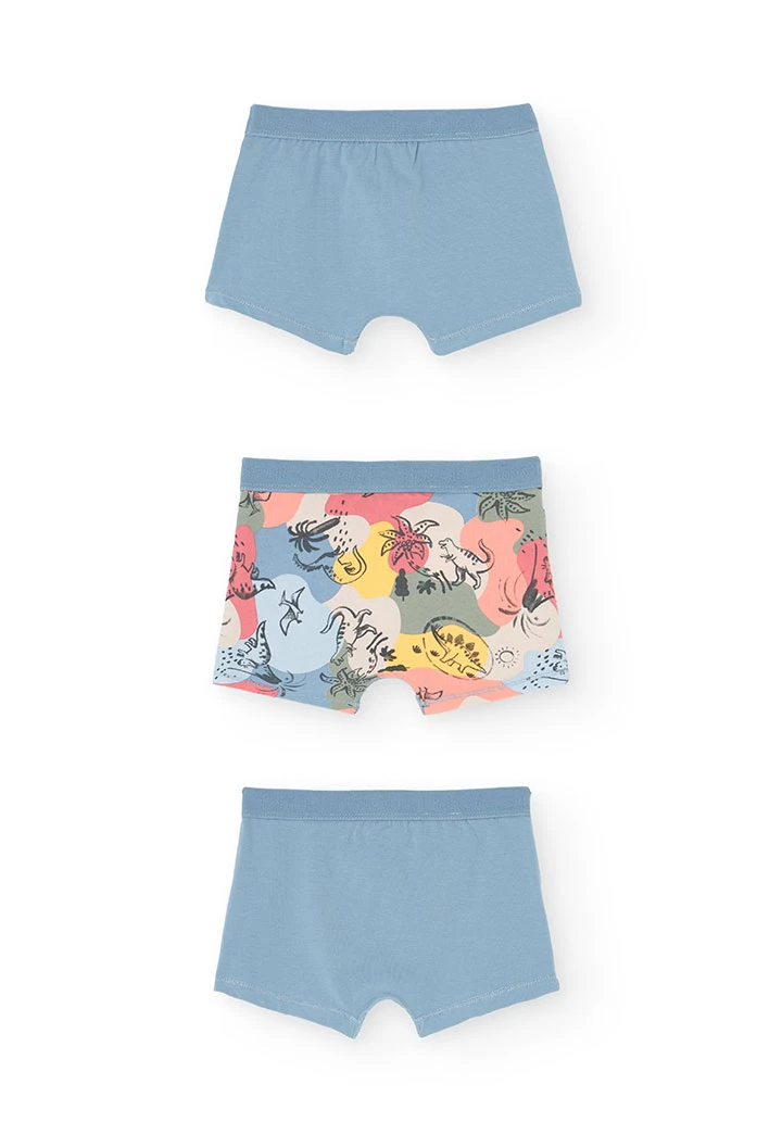 Pack di tre boxer per bambino in blu