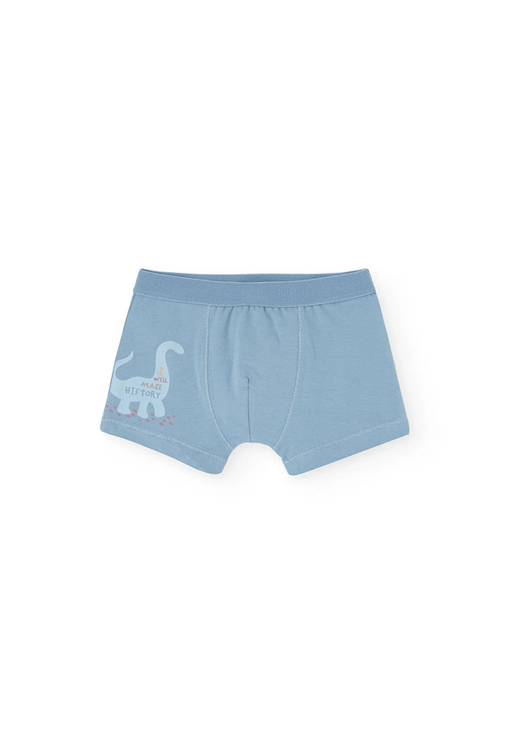 Lot de trois boxers pour garçon en bleu