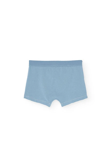 Pack de três boxers para menino em azul