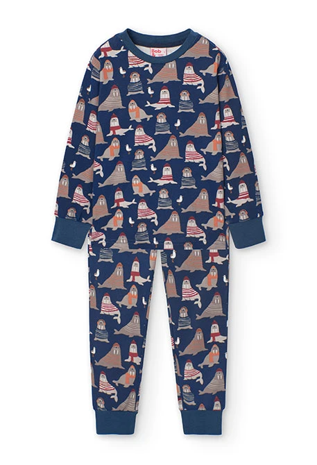 Pyjamas for boys with animal print