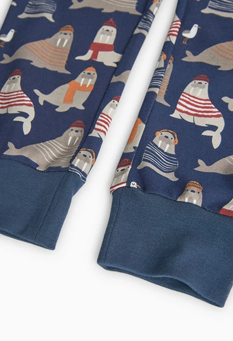 Pijama para criança com estampado de animais