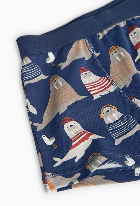 Pack of three boxers for boys with prints