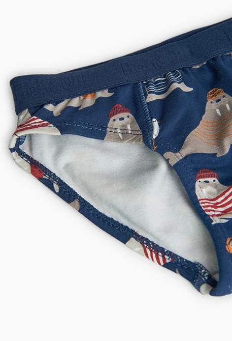 Lot de trois boxers pour garçon en gris