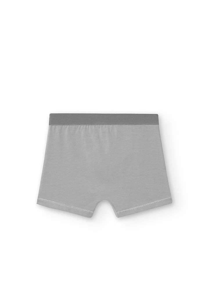 Pack de três boxers para menino em cinza