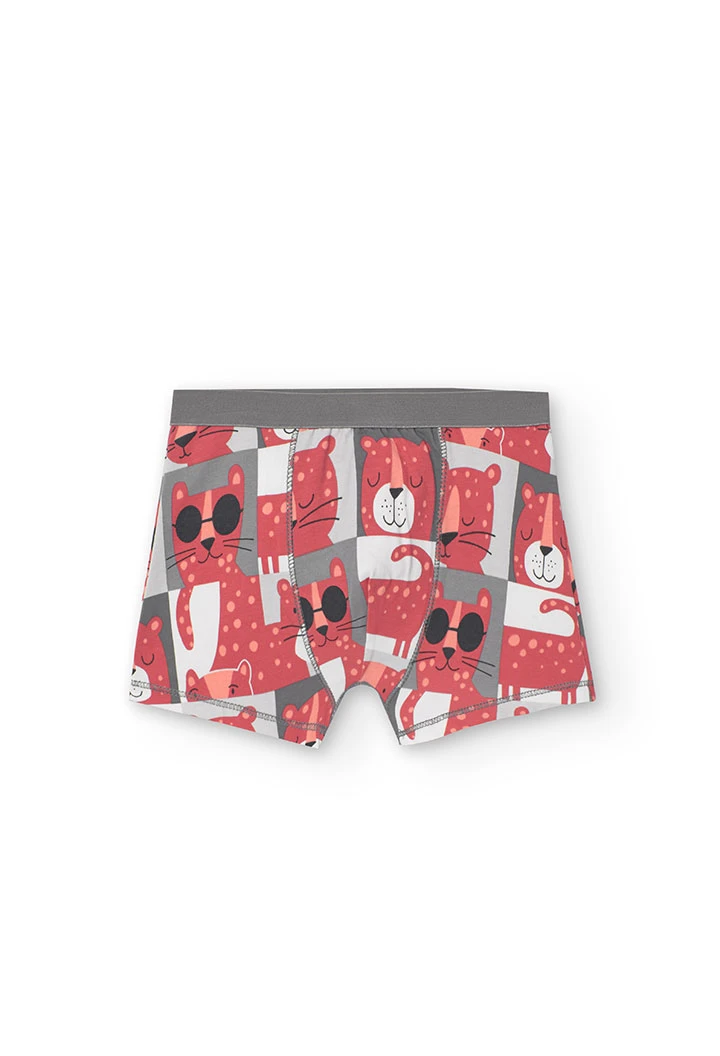 Pack de três boxers para menino em cinza