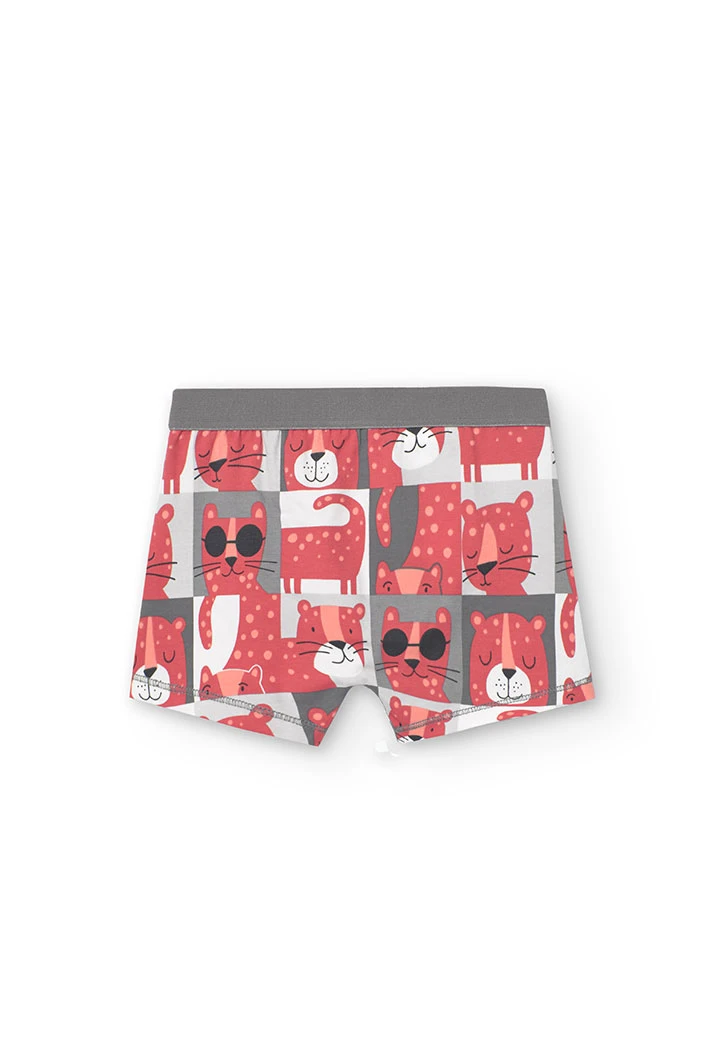 Pack de três boxers para menino em cinza