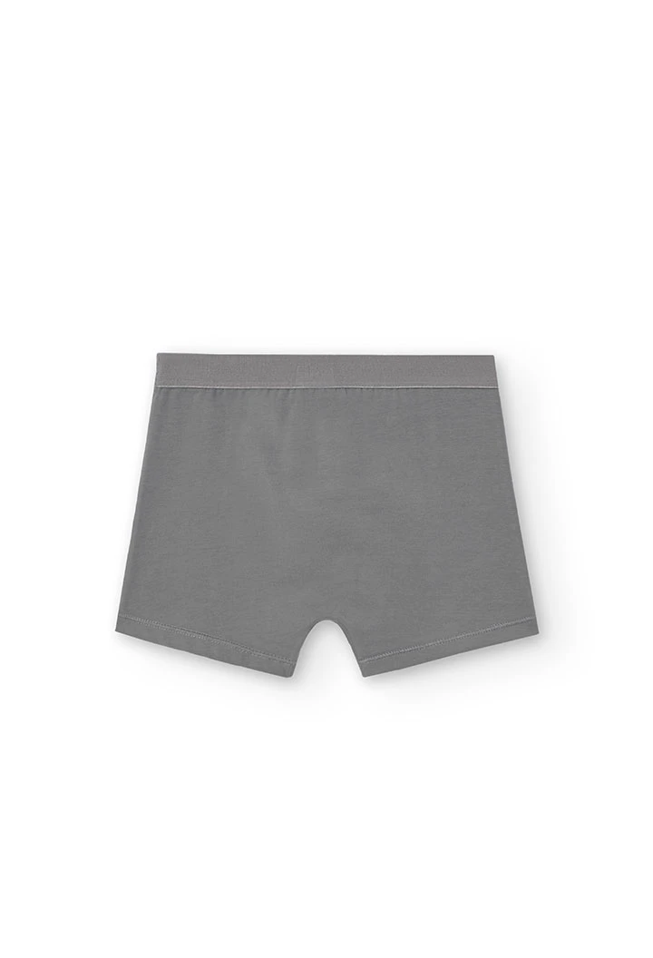 Pack de três boxers para menino em cinza