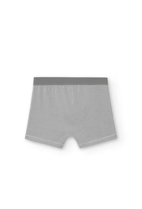 Pack de três boxers para menino em cinza