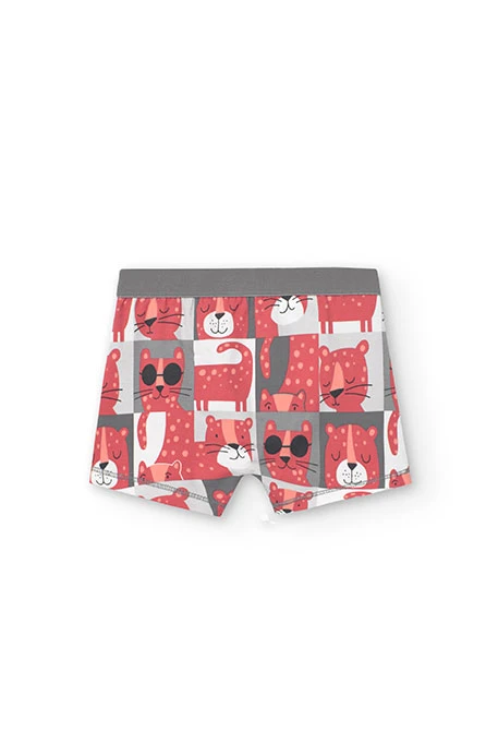 Pack de três boxers para menino em cinza