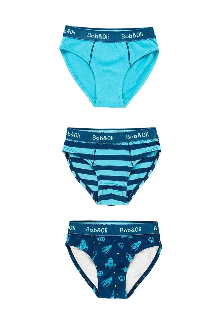 Pack 3 slips for boy - organic