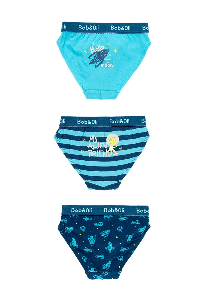 Pack 3 slips for boy - organic