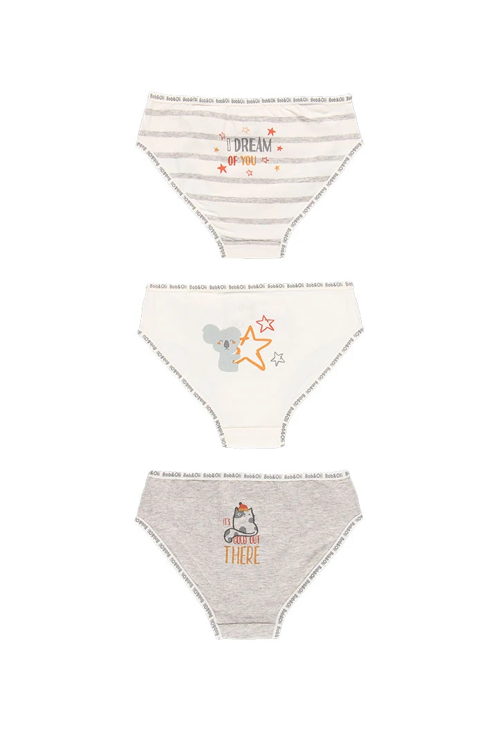 Pack de 3 culottes pour fille - organique