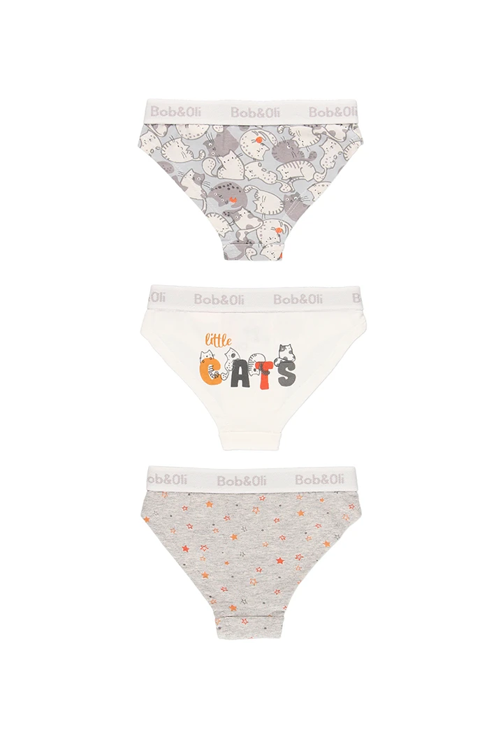 Pack de 3 culottes pour fille - organique