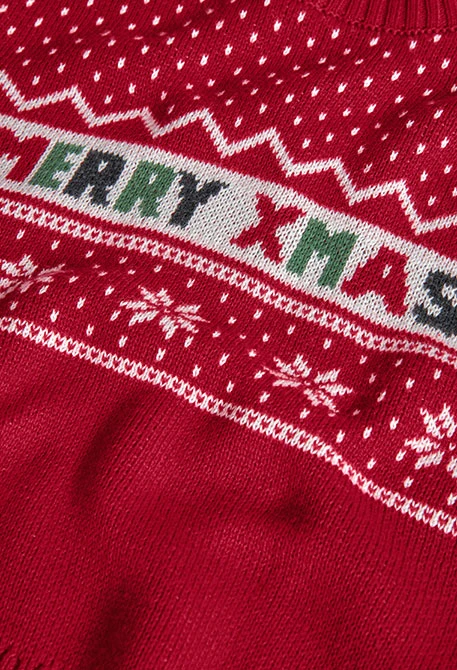 Maglione rosso natalizio per tutta la famiglia