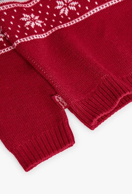 Jersey rojo navideño para toda la familia