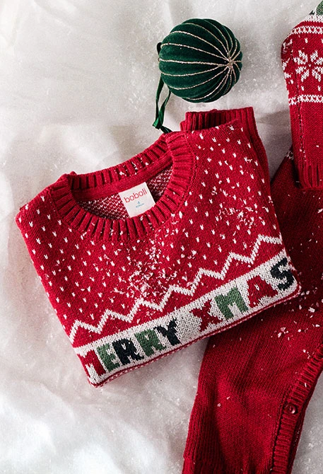 Pulôveres vermelho de Natal para toda a família