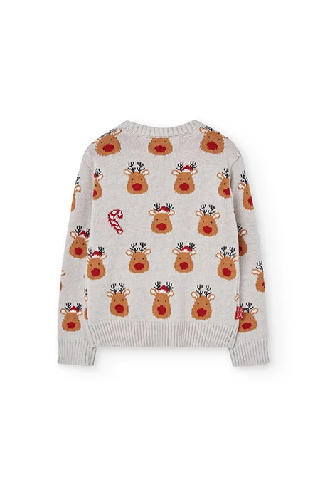 Pull à rennes familial