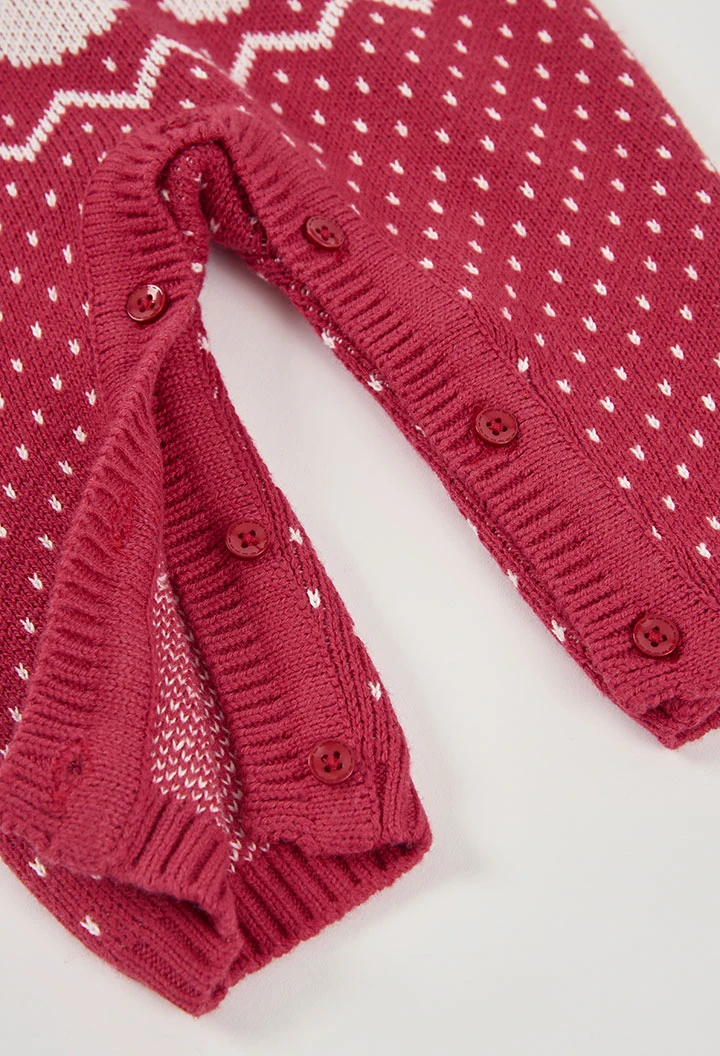 Grenouillère bébé rouge imprimée Père Noël