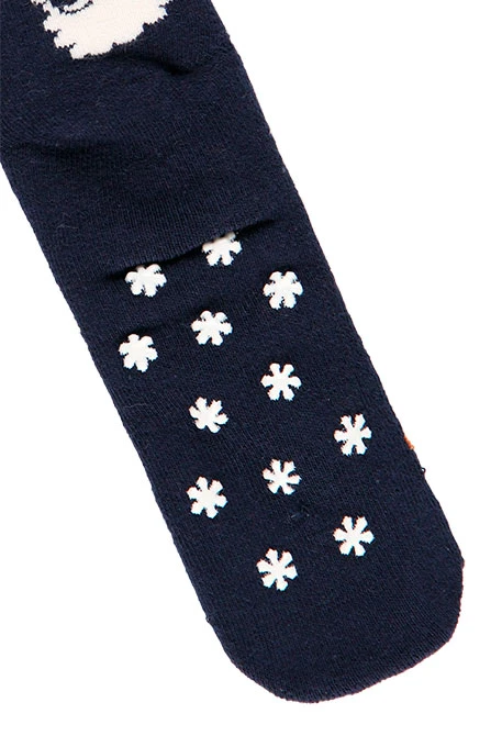 Chaussette longue antidérapante à motif de Noël pour bébé