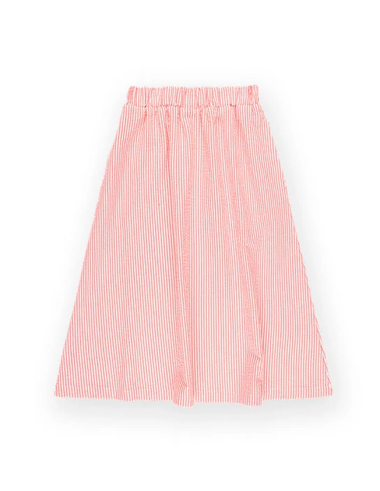 SEWING KIT MIDI SKIRT AGATHA CORAL STRIPES