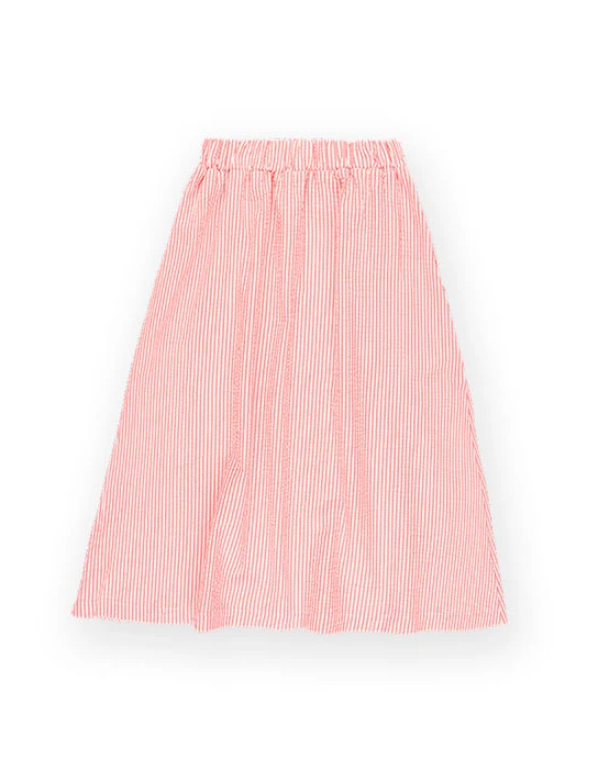 SEWING KIT MIDI SKIRT AGATHA CORAL STRIPES