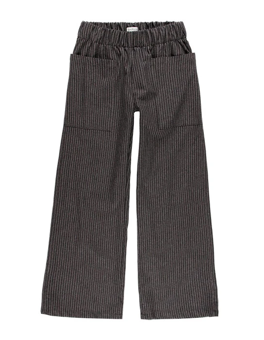 KIT DE COUTURE PANTALON CLARA GRIS FONCÉ À RAYURES DIPLOMATIQUES