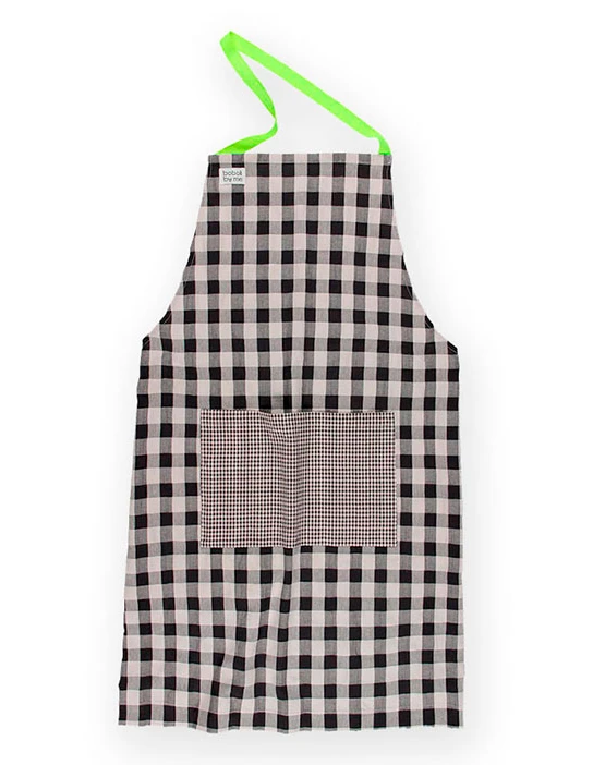 SEWING KIT APRON FERRAN VICHY GREY