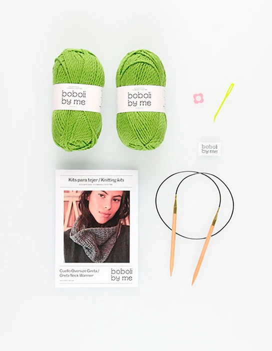 KIT PARA TEJER CUELLO OVERSIZE GRETA VERDE