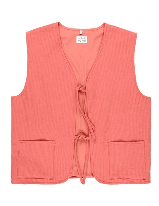 KIT CUCITO GILET JUNKO ROSSO TERRACOTTA