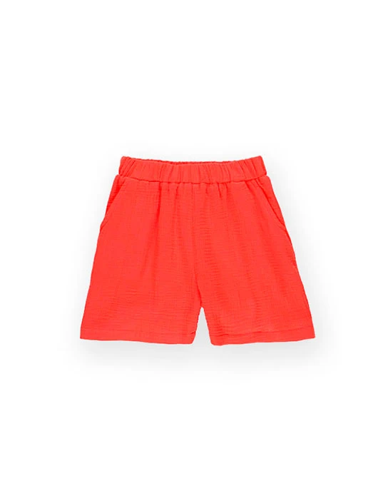 NÄHSET KHALO BERMUDASHORTS KNITTERSTOFF KORALLENROT