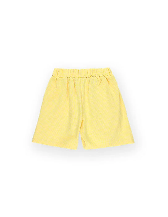 SEWING KIT KHALO BERMUDA SHORTS FLUOR YELLOW CHECKS 