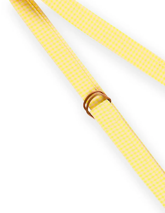 BELT SEWING KIT LEIA VICHY CHECKERED BELT SMALL FLUOR YELLOW