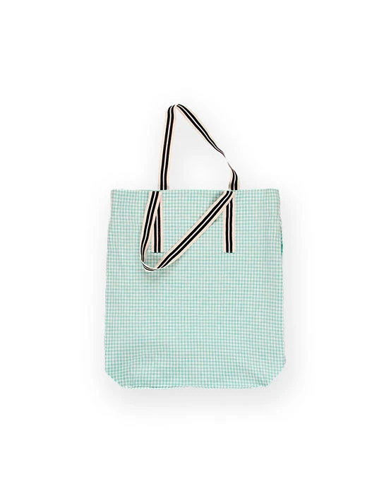 KIT DA CUCITO TOTE BAG TOTE BAG LOLA VICHY SQUARES VERDE