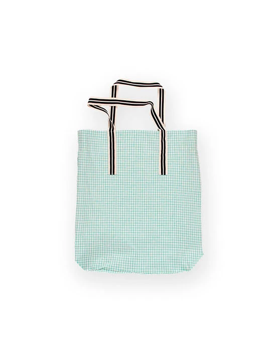 KIT DA CUCITO TOTE BAG TOTE BAG LOLA VICHY SQUARES VERDE