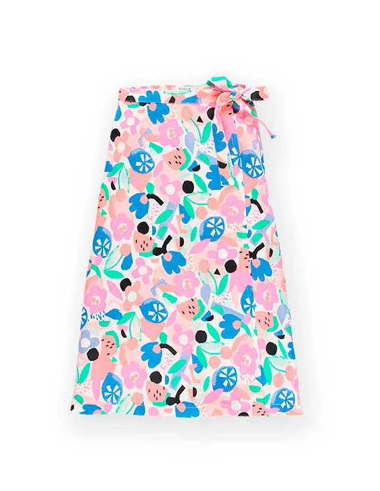 SEWING KIT MAYA CROSS SKIRT PRINTED IN PINK TONES